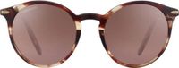 Serengeti Leonora 8841 Shiny Stripped Brown Zonnebril Unisex Rond Acetaat Bruin