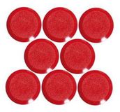Ronde MAUL Magneet MAULpro rond 8 stuks 0,17 kg kunststof Ferriet bruchsicher erodiert lackiert Ø 1.5 x 0.75 cm rood