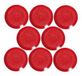 Ronde MAUL Magneet MAULpro rond 8 stuks 0,17 kg kunststof Ferriet bruchsicher erodiert lackiert Ø 1.5 x 0.75 cm rood