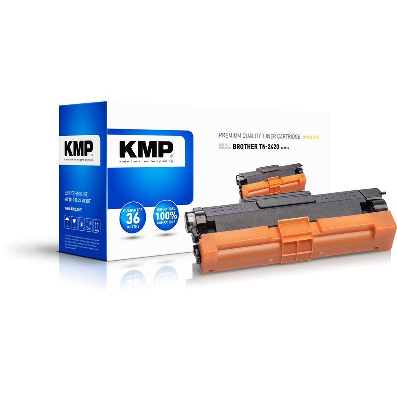 KMP B-T116 - Tonercartridge - Zwart - Brother TN-2420 - 1 stuk