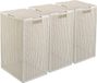 Curver Kaya Wasmand met deksel - 60L - 3 stuks - 38x29x58,5 cm - Wit