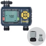 Melnor 65139AMZ AquaTimer Digitale Slangtimer, 2-Zone Programmeerbare Watering Timer, Quick Connect Bundel, Zwart, Geel
