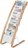Vloerstandaard, Alba Vista 6-vaks wanddisplay wit/hout