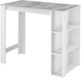 en.casa Bartafel Danderyd met 3 planken 120x60x105,5 wit en beton