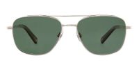 Garrett Leight El Capitan Lunettes de soleil unisexe argent pilote vert 56mm