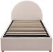 Vente-unique Lit avec rangement tissu crème 90 x 190 cm