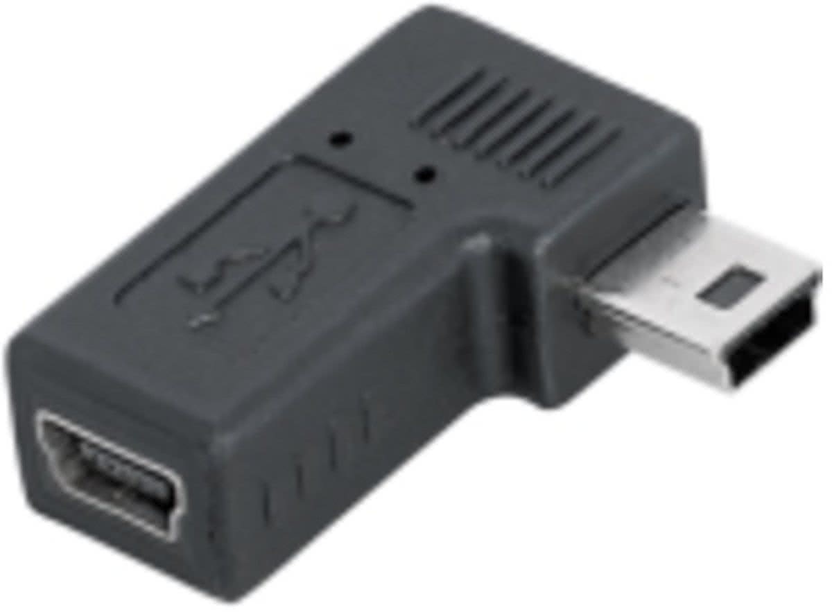 transmedia USB Mini B (m) - USB Mini B (v) haakse adapter
