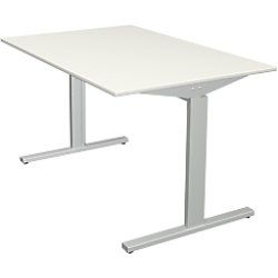 Kerkmann Bureau 11020410 In hoogte verstelbaar Wit, zilver