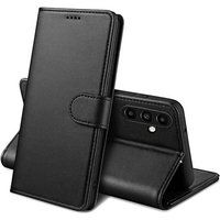 Phonillico® Case voor Samsung Galaxy A55 5G - Zwart Portemonnee Flap Magnetische Flip Card Storage