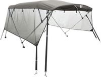 vidaXL Biminitop 3 bogen met mesh zijwanden 183x(137-152)x137 cm antracietgrijs