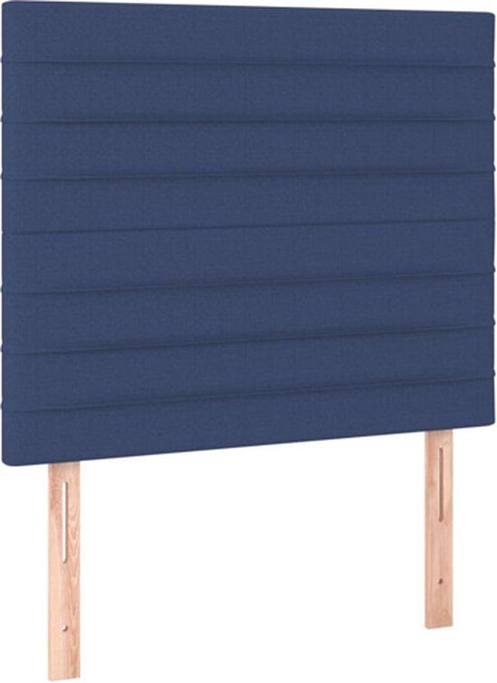 vidaXL Hoofdbord Blauw Stof 90x5x118/128 cm
