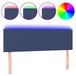 VidaXL Hoofdbord LED 144x5x78/88 cm stof blauw