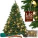 Casaria Christbaum – Christbaumkugeln 100 Stück Gold 40m Lichterkette – Warm Weiß
