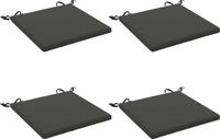 vidaXL - 4-Piece - Zitkussens - SOEST - 4 - st - 100% - Polyester - Antraciet