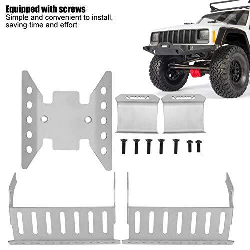 Snufeve6 RC chassispantser, asbeschermplaten, roestvrij staal voor RC auto RC accessoire RC Crawler accessoire RC Crawler