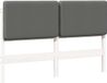 vidaXL - Gestoffeerd hoofdbord met hoofdeinde - Wit en Lichtgrijs - 150 cm