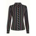 King Louie gestreepte blouse - zwart