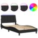 Hanko Cadre de lit velours noir 100x200 cm