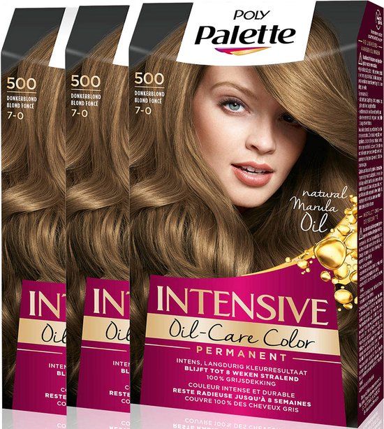 Schwarzkopf Poly Palette haarkleuring - 500 Donkerblond - 3 stuks