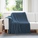 VidaXL Gooi deken marineblauw 200 x 150 cm 0.75 kg fleece