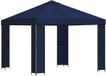 vidaXL Prieel 3 x 3 m Blauw Polyester en Staal 190 g/m²