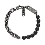 Armani Exchange AXG0151060 Heren Armband 22cm - Staalgrijs