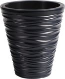 Prosperplast Sand Dunes Plantenpot/bloempot - Antraciet - D35 x H38 cm