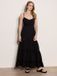 Apricot Maxi-jurk met gehaakte details Zwart XL