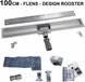 Boss & Wessing BWS Douchegoot RVS Met flens 100 cm Uitneembaar Sifon Standaard Rooster