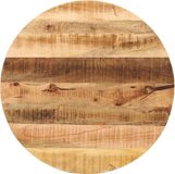 vidaXL Tafelblad rond Ø 70 x 1,5 cm massief mangohout ruw