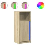 VidaXL Dressoir met LED 42,5x34x100 cm Bewerkt Hout Sonoma Eikenkleur