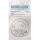 Originele Nord-Lock Originele Nord-Lock stalen wigborgringen roestvrij staal A4 met vergrote buitendiameter NL8spss voor M8. d (mm): 8,7 - D (mm): 16,6 - D (mm): 2,2