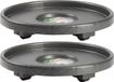 PLASTICFORTE Sous-pot - Set de 2 pièces - Rond - 33 cm - Anthracite - Avec roulettes