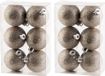 Billiet - Vanlaere 12x stuks boules de Noël pailletées en plastique champagne 6 cm