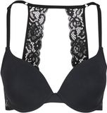 Urban Classics Padded with Lace at Back BH - 80C - Zwart