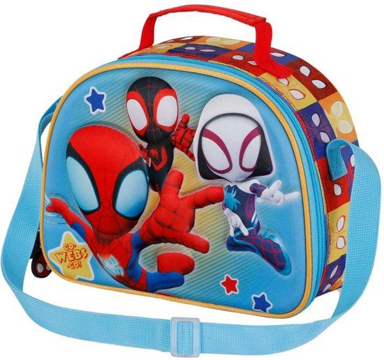 Karactermania Spiderman Three-3D Thermische Lunchtas Blauw
