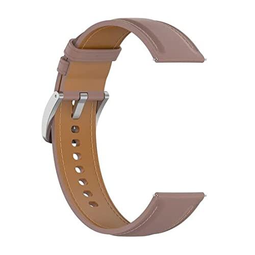 By Qubix - Luxe leren bandje - Oudroze - Compatible met Garmin Vivoactive 3 - 20mm