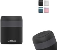 Kambukka Bora - Lunchbox - 600 ml - Matte Black - Stainless Steel - BPA Free