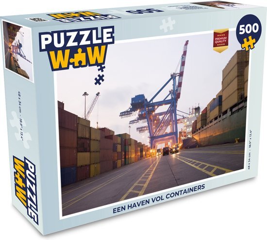 MuchoWow Puzzel Een haven vol containers - Legpuzzel - Puzzel 500 stukjes