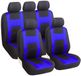 SnelShoppen Set van 9 Autostoelhoezen Blauw