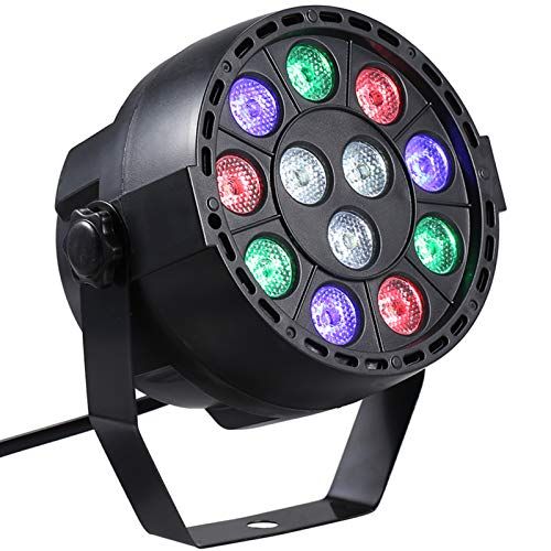 Lixada AC 90-240 V 12 LEDs Par Lights RGBW DMX Disco Party Wall Wash (1 stuk)
