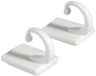 Gardinia Embrasse-haken, zelfklevend, 2 stuks, kunststof, wit, 2,5 cm