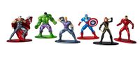 Jada Toys MARVEL Avengers figuren (6 stuks) - Diorama-set met 6 nano-verzamelfiguren van metaal