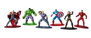 Jada Toys MARVEL Avengers figuren (6 stuks) - Diorama-set met 6 nano-verzamelfiguren van metaal