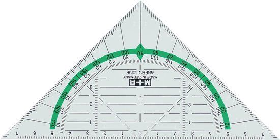 Mobius & Ruppert Geodriehoek M+R 14cm kunsts. - Greenline