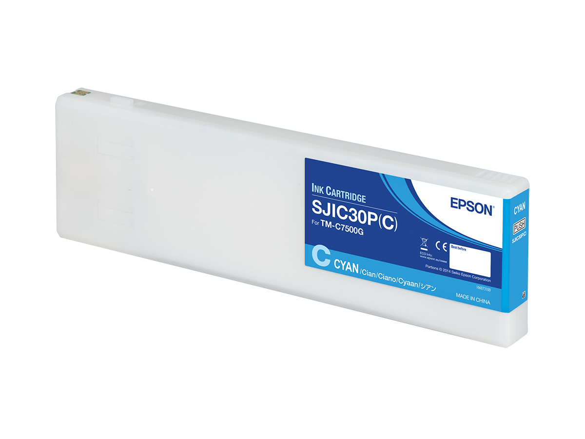 Epson SJIC30P(C): Ink cartridge for ColorWorks C7500G (Cyan) single pack / cyaan