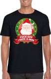 Bellatio Decorations Shoppartners Bv Foute Kerst t-shirt zwart Fuck off I hate x-mas heren - Kerst shirts M