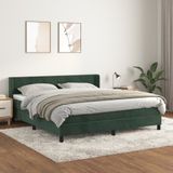 Maison Exclusive - Boxspringbed met matras, vert foncé, 160x200 cm, velours