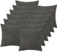 vidaXL Taie d'oreiller 12 pièces Heerlen Gris foncé 40 x 40 cm Velours