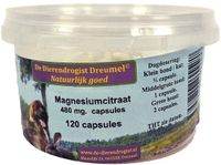 Dierendrogist Magnesium Citraat Capsules 480mg - Aanvullend Voedingssupplement voor Honden en Katten - 120 Stuks